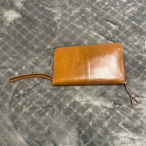 HOBO Tan Leather Wristlet